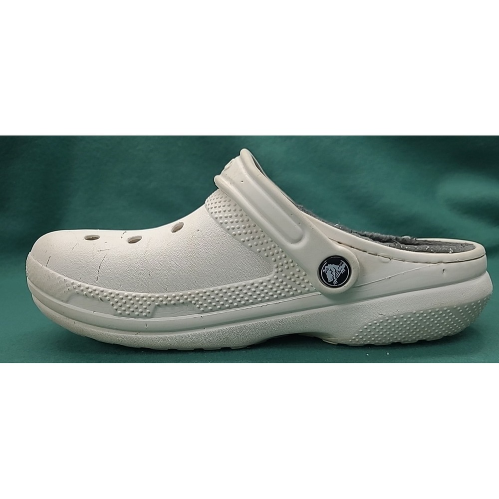 CROCS Unisex Classic Faux Fur Lined White Clogs -‎ Size Women 8 Men 6 - Picture 12 of 16